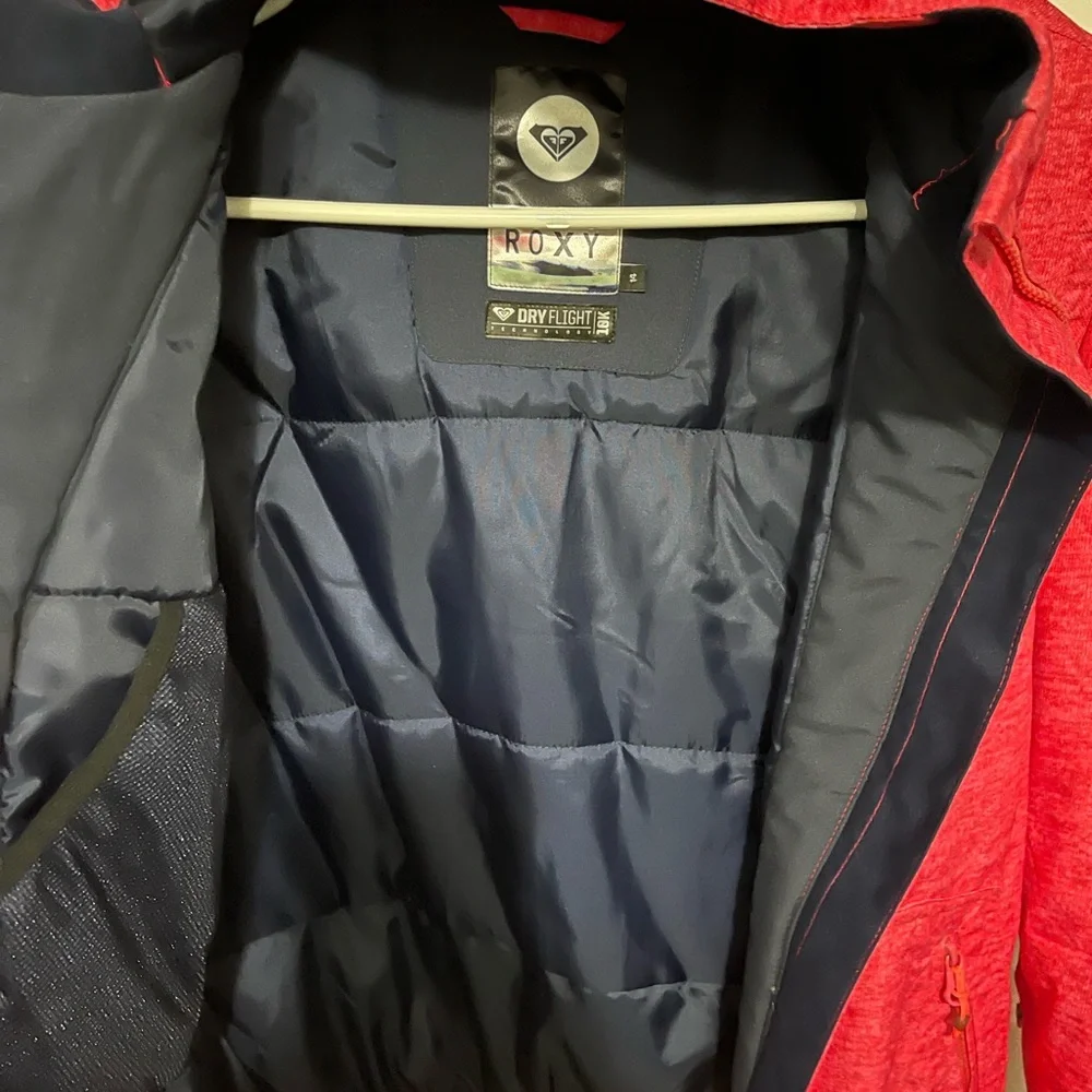 Roxy Dry Flight 10K Hooded Puffer Ski Snowboard Coat Girl's 14 Pink